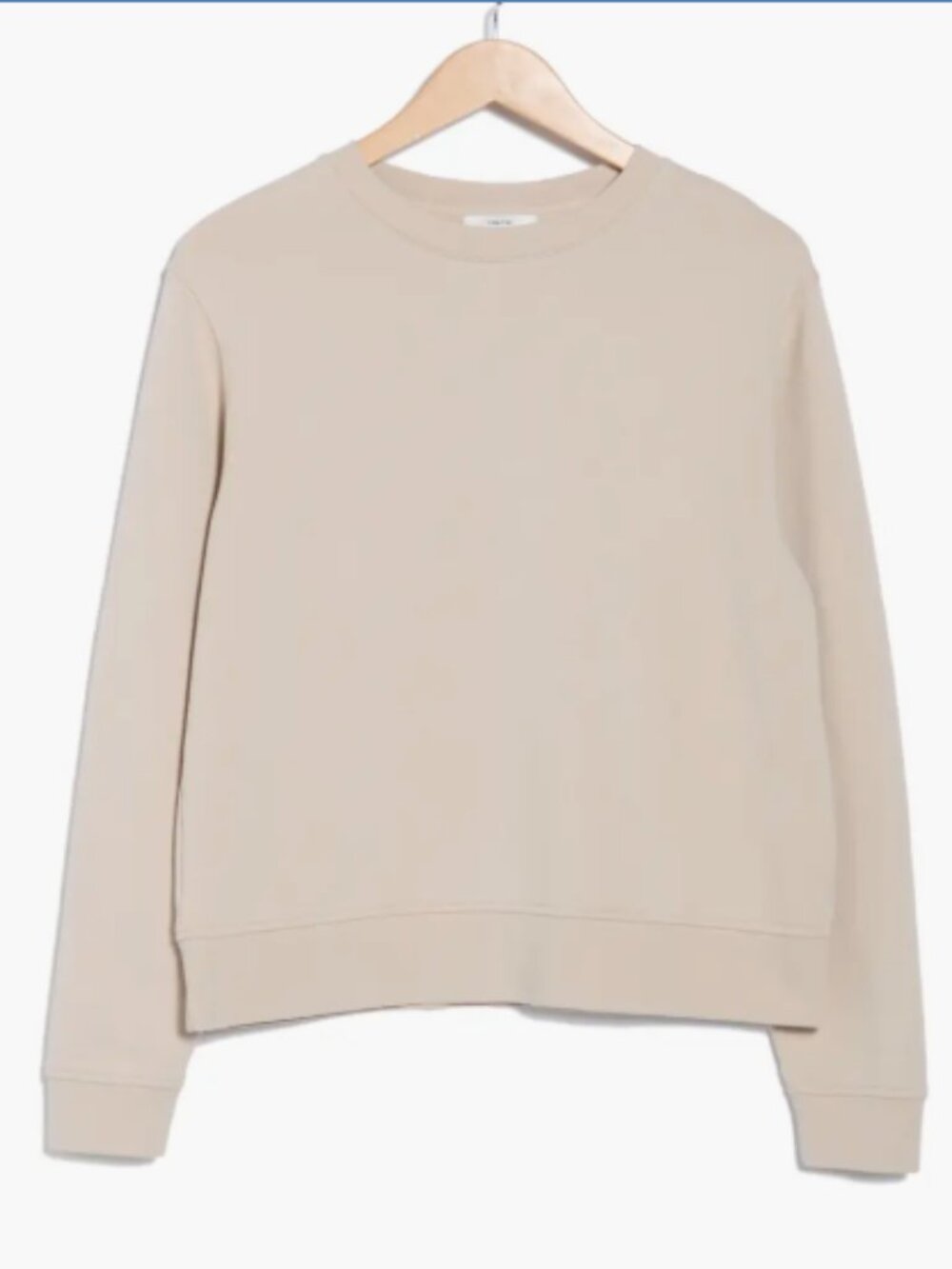 Vince Crewneck Cotton Sweatshirt (Light Oat)